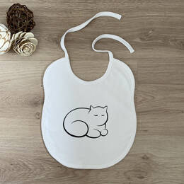 Bavoir Bébé Chat Couché