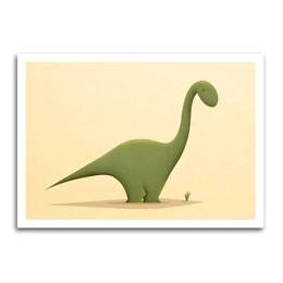 Affiche Diplodocus - Fond Couleur
