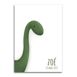 Affiche Tête Diplodocus - Fond Blanc