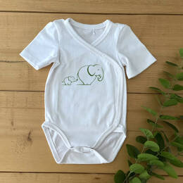 Body Bébé Éléphant et Éléphanteau