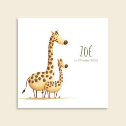 Faire-part Girafes Duo
