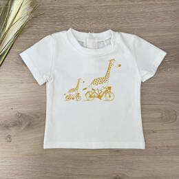 T-Shirt Girafes en Famille à Vélo