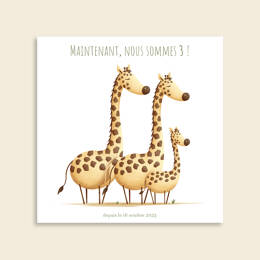Faire-part Famille Girafes (C)
