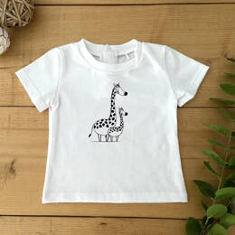 T-Shirt Bébé Girafe et Girafon