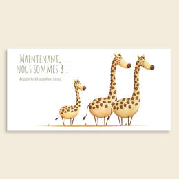 Faire-part Famille Girafes (H)