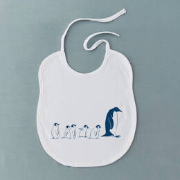 Bavoir Bébé Famille Manchots