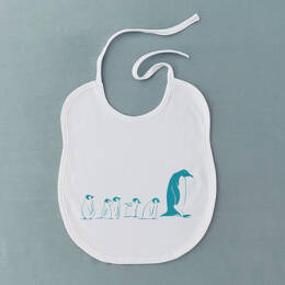 Bavoir Bébé Famille Manchots