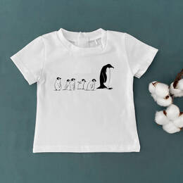 T-Shirt Bébé Famille Manchots