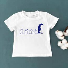 T-Shirt Bébé Famille Manchots