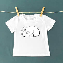 T-Shirt Bébé Ours Polaire et Oursons
