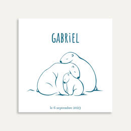 Faire-part Famille Ours Polaires