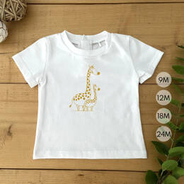 T-Shirt Bébé Girafe et Girafon - Bonne Affaire