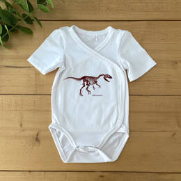 Body Bébé Allosaurus - blanc