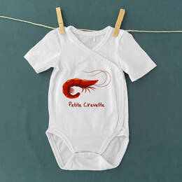 Body Bébé Petite Crevette - blanc