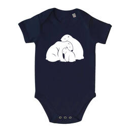 Body Bébé Famille Ours Polaires - Bleu