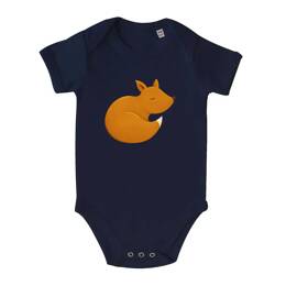 Body Bébé Renard couleurs - Bleu