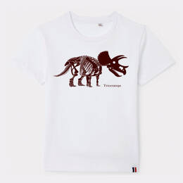 T-shirt Enfant Triceratops - blanc