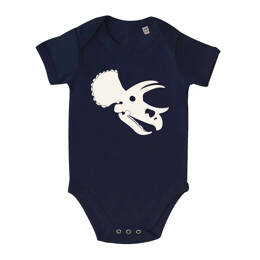 Body Bébé Crâne Triceratops - bleu