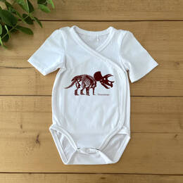 Body Bébé Triceratops - blanc
