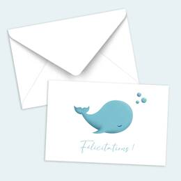 Cartes de félicitations - Baleine