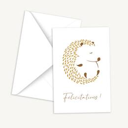 Cartes de félicitations - Hérisson en Boule