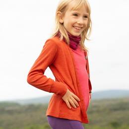 Cardigan enfant laine mérinos bio et soie