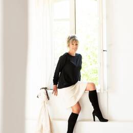 jupe Discrète femme laine mérinos bio et soie