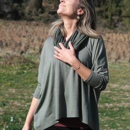 TeePull oversize - laine mérinos bio & soie naturelle