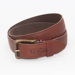 Ceinture en cuir - Acajou