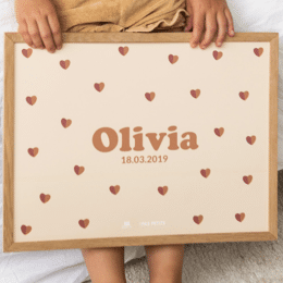 L'affiche personnalisable - Les Petits Cœurs Bicolores