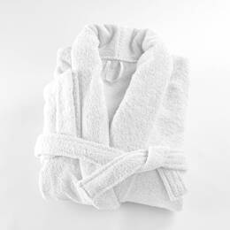 Peignoir coton éponge col chale  éponge PREMIUM