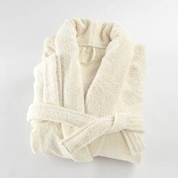 Peignoir coton éponge col chale  éponge PREMIUM