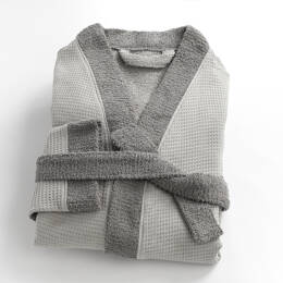 Peignoir mixte coton 57 fils double face  nid d'éponge SUAVE