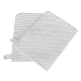 Lot de 2 gants de toilette nid d'abeille WEEK END