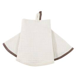 Lot de 2 essuies mains rond nid d'abeille HOME