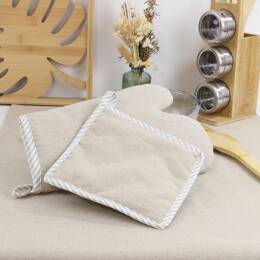 Gant de cuisine, et manique  100% Lin LINELLE