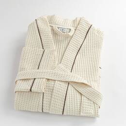 Peignoir mixte  coton 57 fils nid d'abeille KIMONO