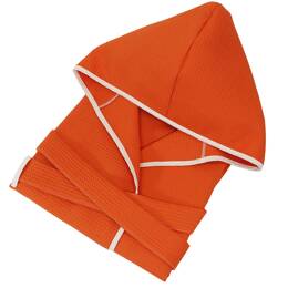 Peignoir enfant à capuche en coton nid d'abeille JADOO