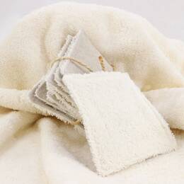 Lot de 8 lingettes lavables en coton et lin LINELLE