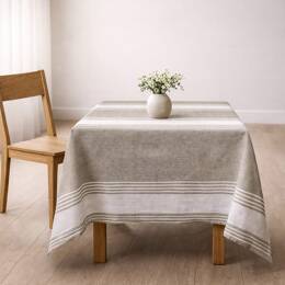 Nappe 100% lin naturel à rayures NAPOLI