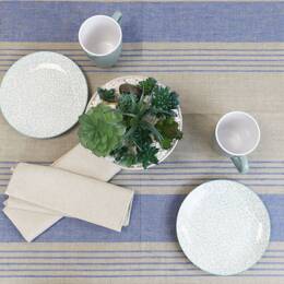 Nappe 100% lin naturel à rayures NAPOLI