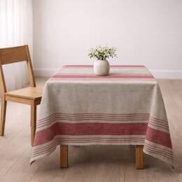Nappe 100% lin naturel à rayures NAPOLI