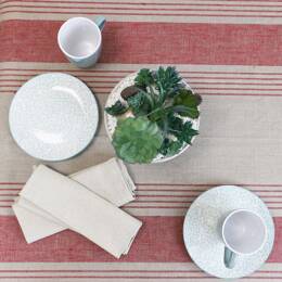 Nappe 100% lin naturel à rayures NAPOLI