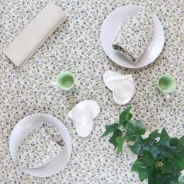 Nappe coton lin naturel FLORALIE