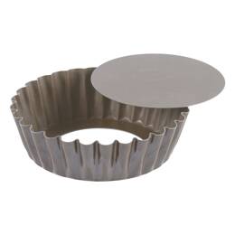 Moule à Manqué rond cannelé fond mobile - Antiadhérent (sans PFAS) - côtes fines - Ø150/130 mm h40 mm