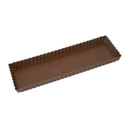 Tarte maison cannelée - Antiadhérent (sans PFAS) - fond fixe - 350x110 mm dim ext / 340x100mm dim int - h25mm