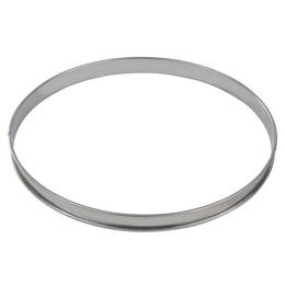 Cercle à tarte - inox - bord roulé - épaisseur 4/10ème - Ø320 mm h20 mm