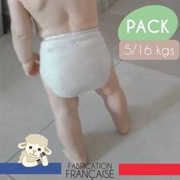 Lange bébé avec culotte en laine: Pack Complet