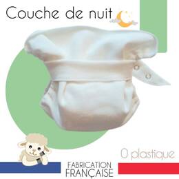 Couche lavable de nuit évolutive en chanvre