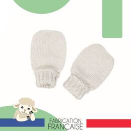 Moufles naissance bébé 100% laine mérinos